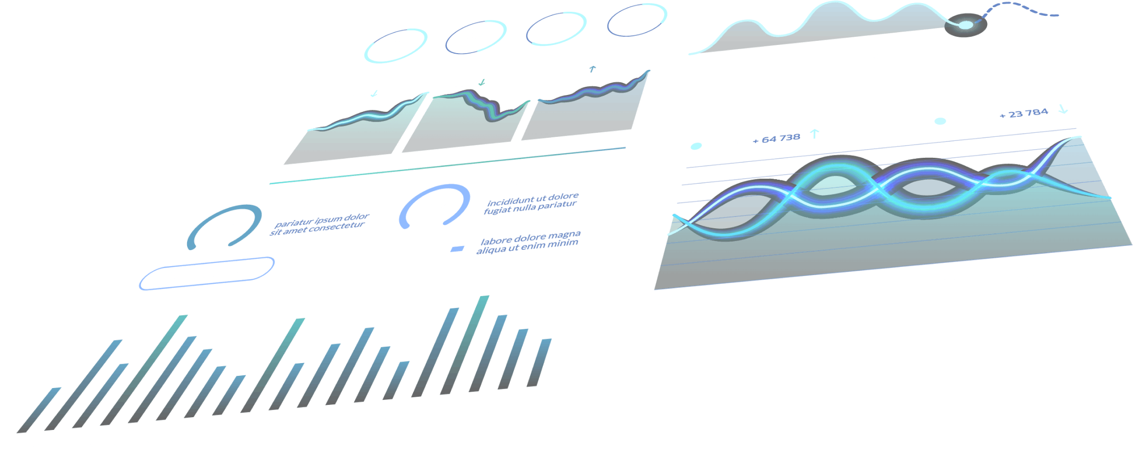 data graphics blue