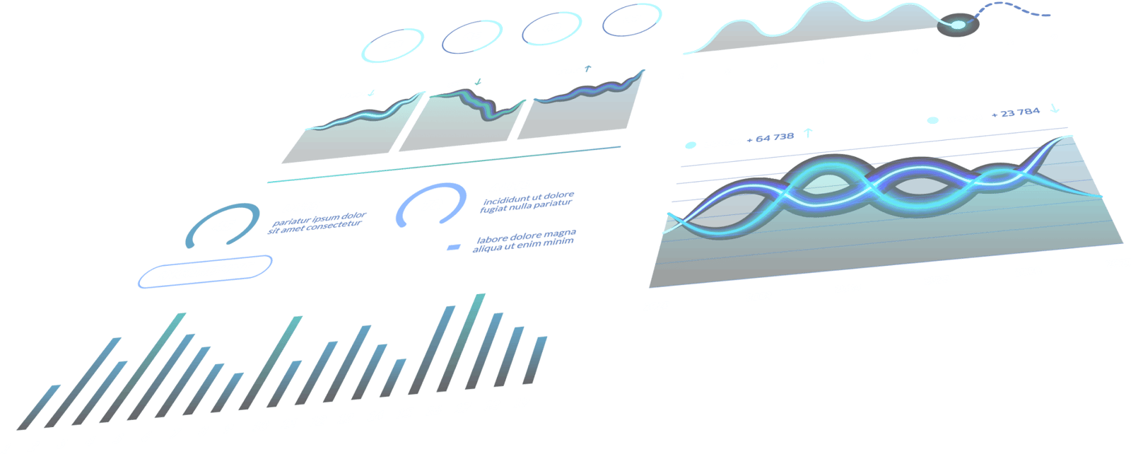 data graphics blue