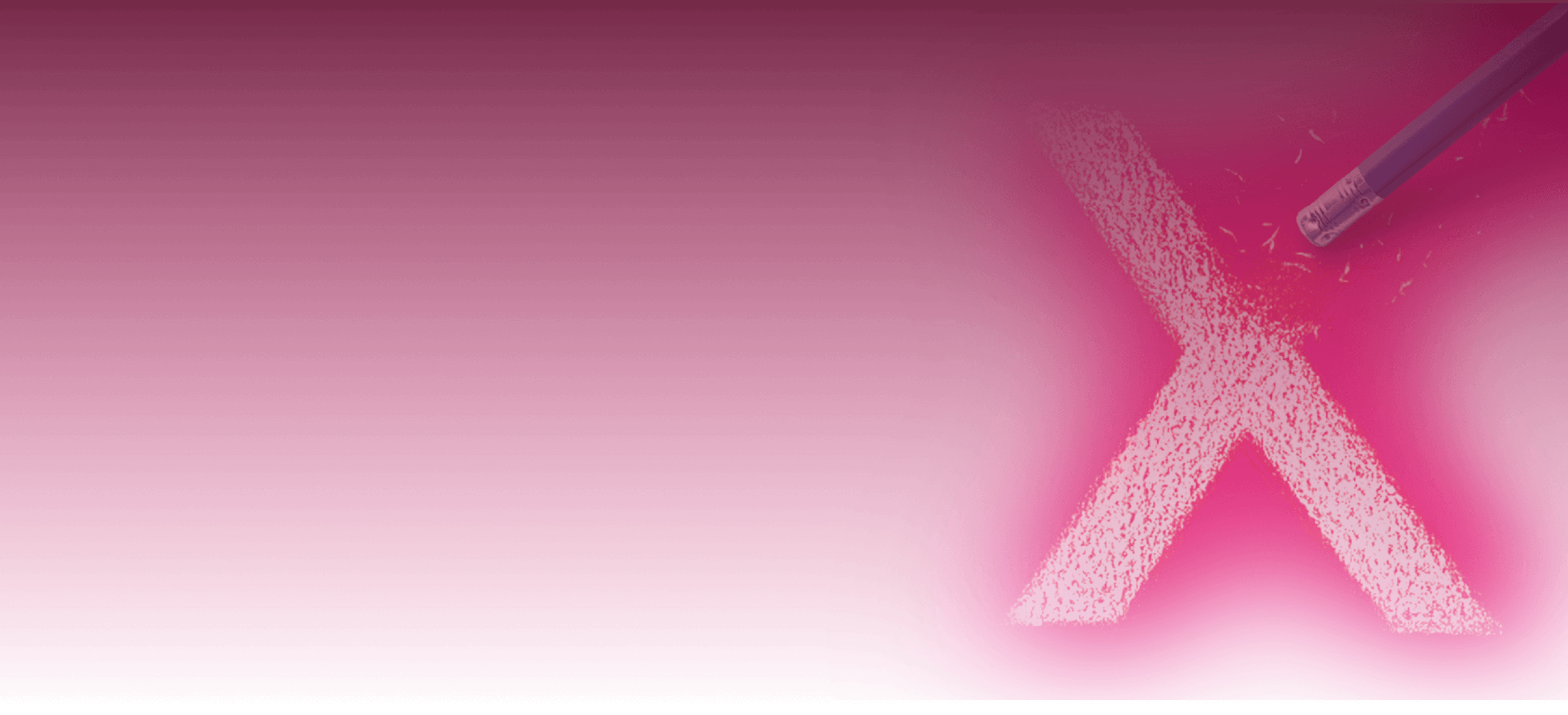 X pink gradient decorator