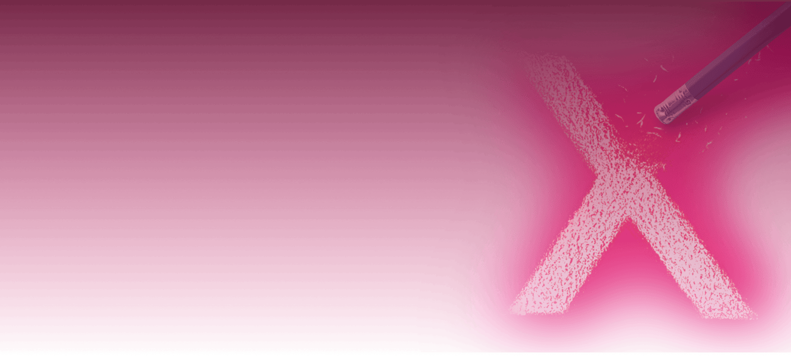 X pink gradient decorator