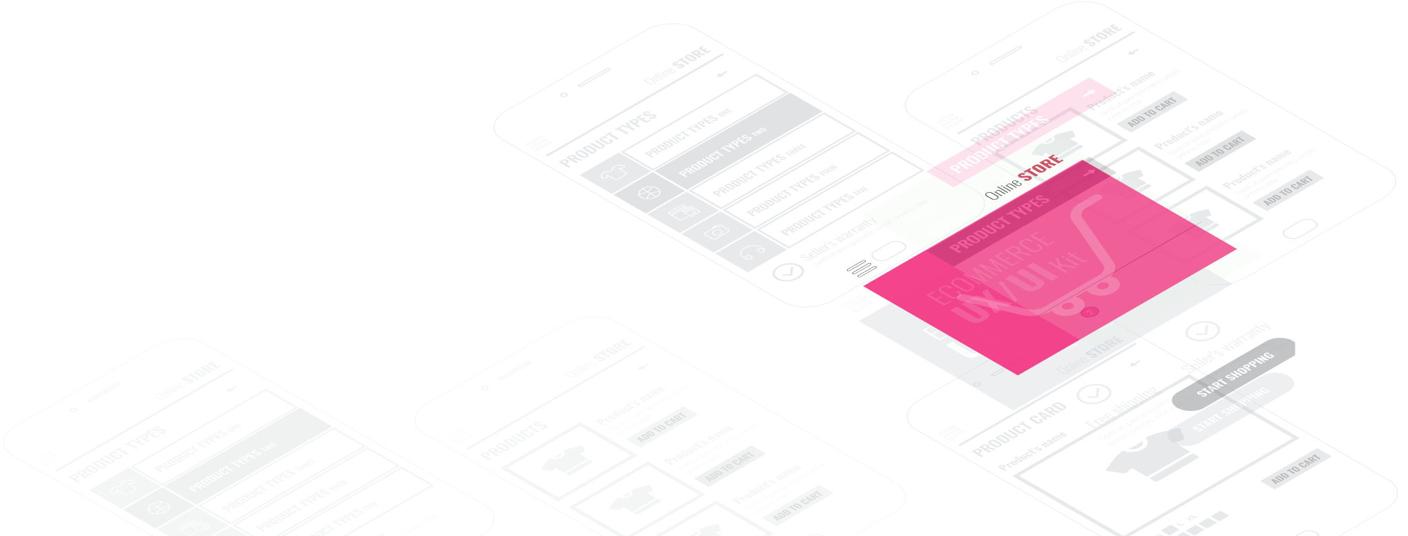isometric digital brand pink figures