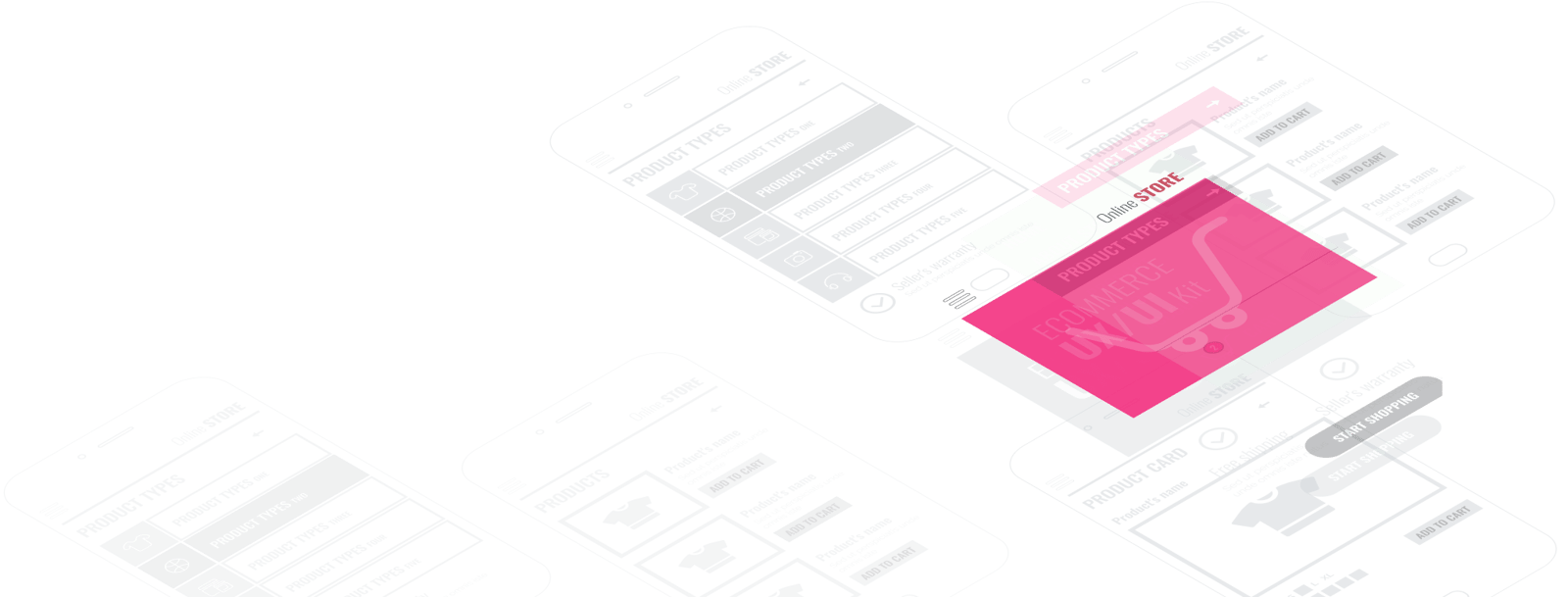 isometric digital brand pink figures