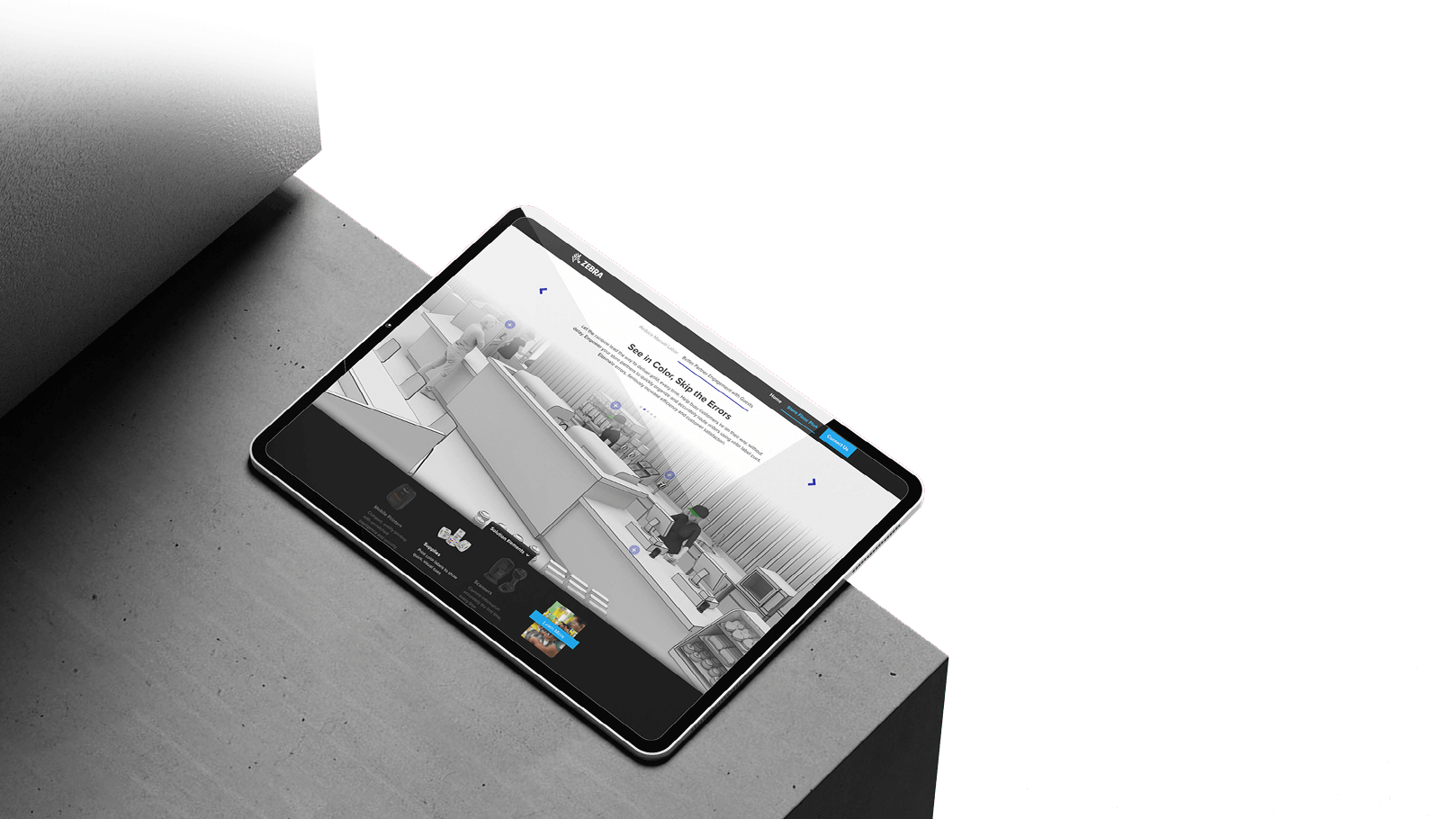 Zebra Starbucks app tablet view