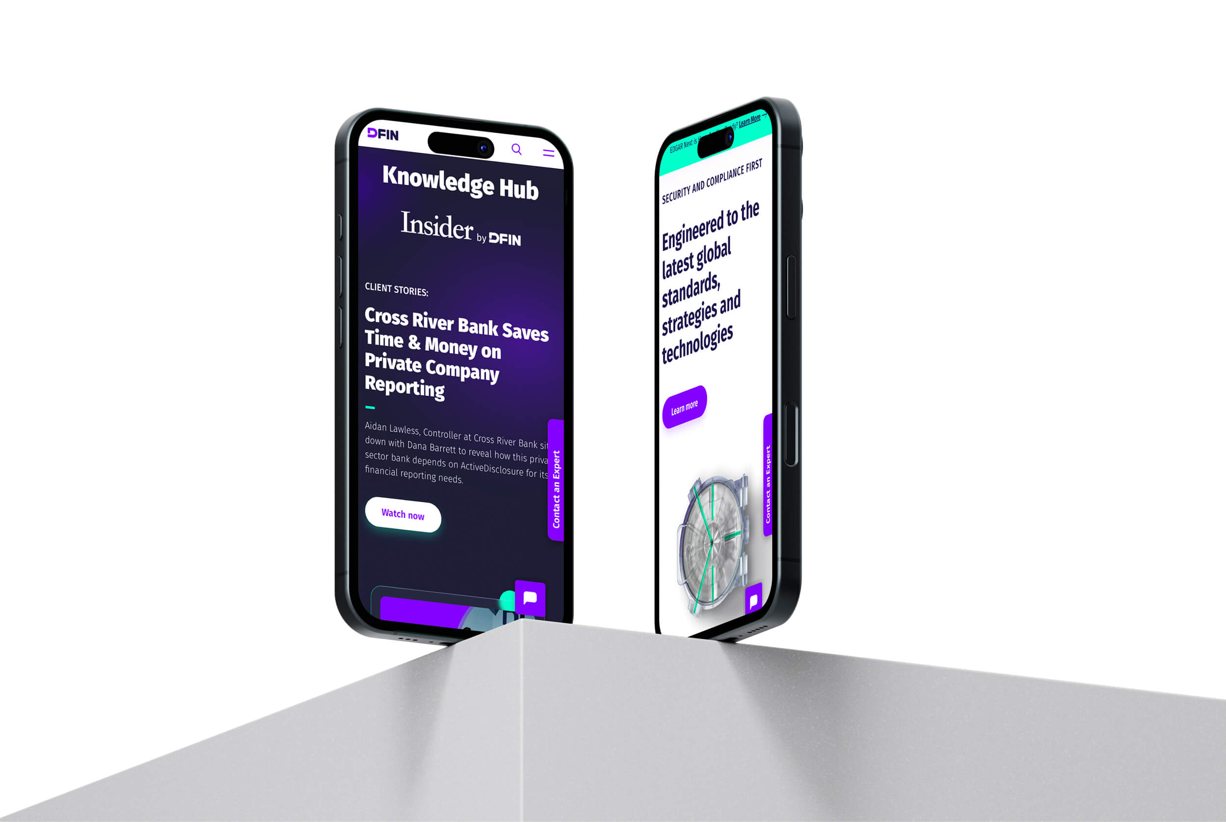 DFIN Website mobile view